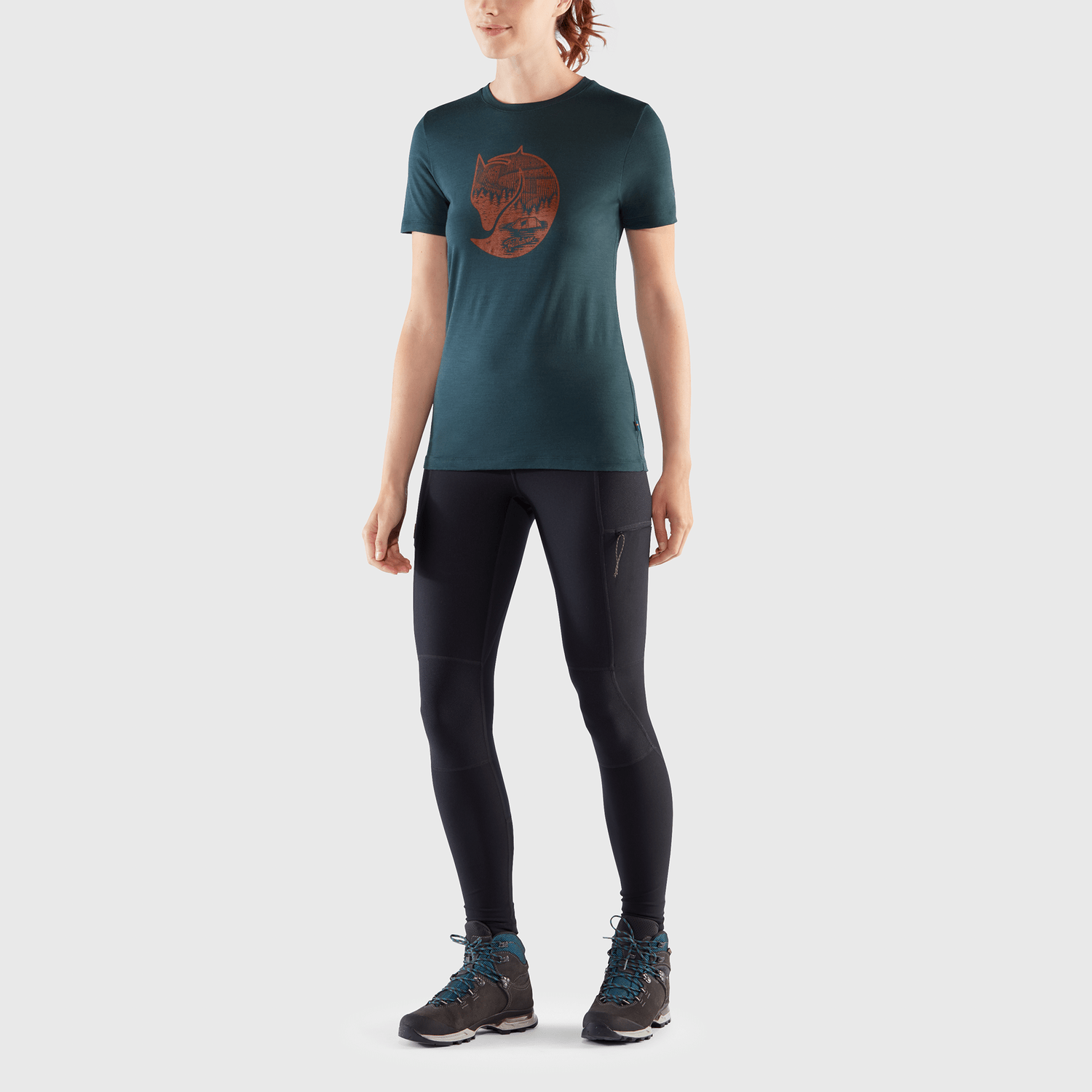 Fjällräven Abisko Womens Wool Fox Short Sleeve T-Shirt | Merino