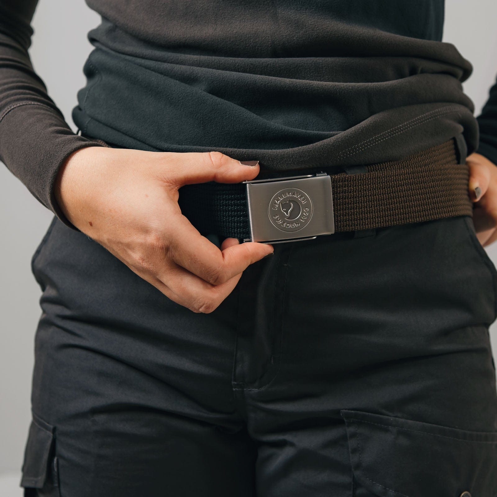 Fjällräven 1960 Logo Canvas Belt | Military Belt Buckle