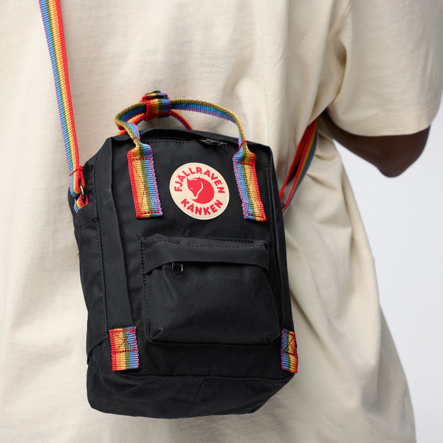 Fjällräven Kånken Mini Backpack - Navy with Rainbow Straps Kanken Rainbow Mini Backpack Cobalt Blue – The Sporting Lodge main image 3