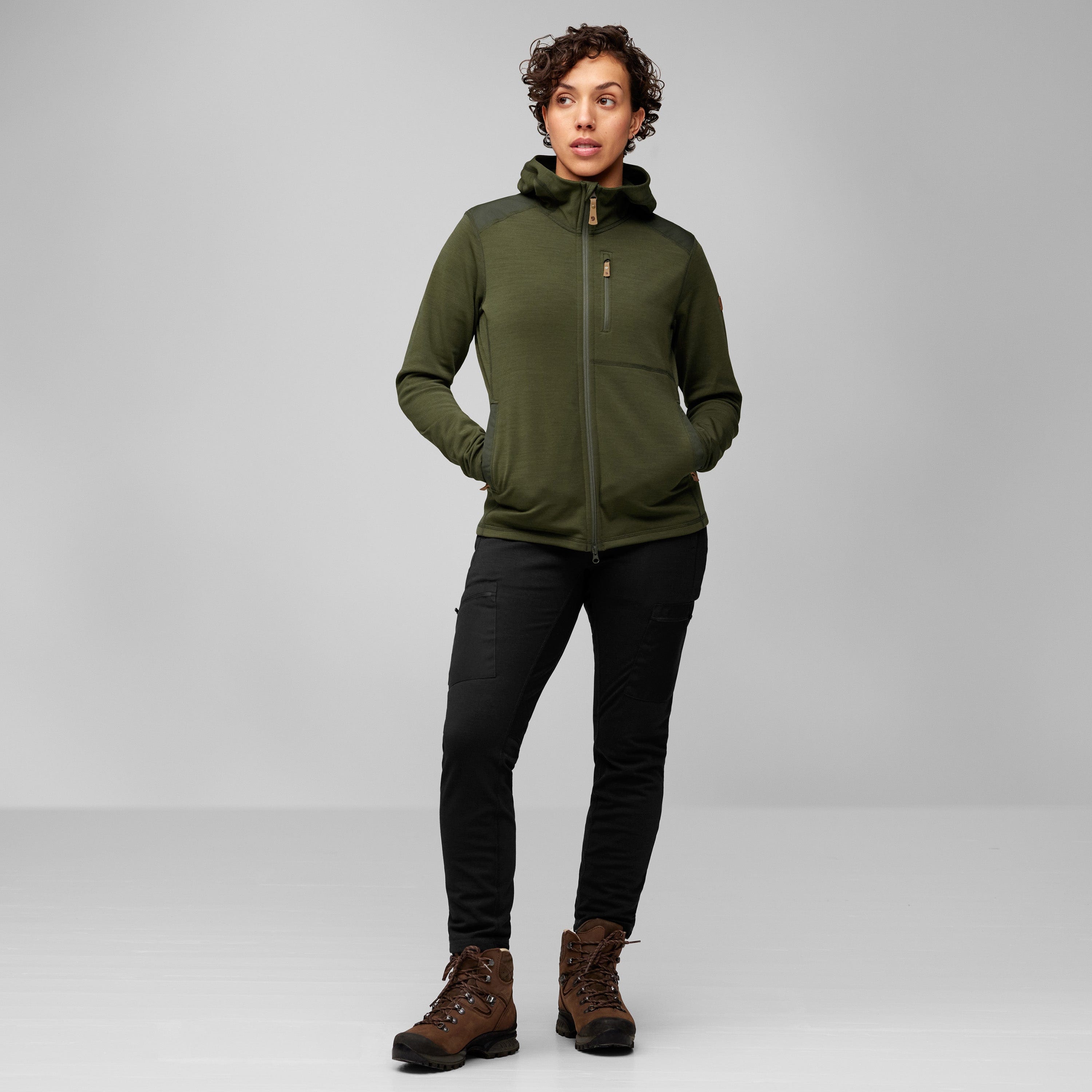 Fjällräven Keb Womens Fleece Hoodie Zip Up Hooded Fleece Jacket
