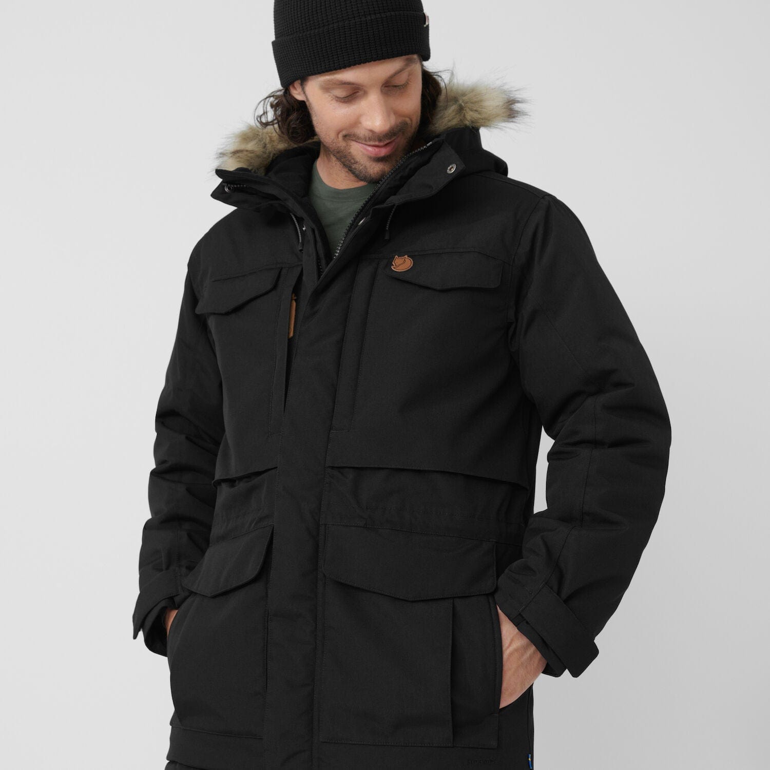 Fjällräven Nuuk Mens Parka Synthetic Lined Hooded Winter Parka