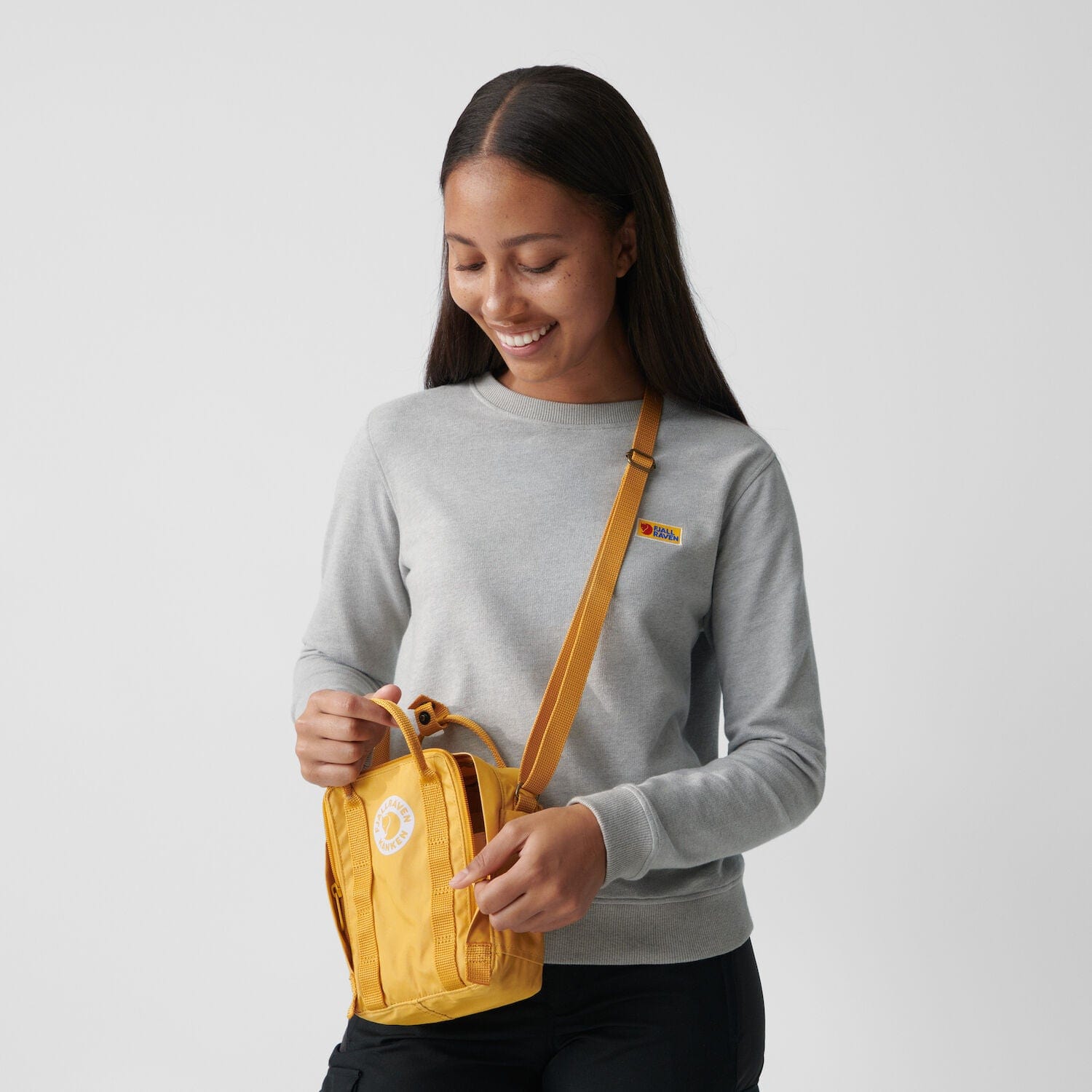 kanken mini backpack yellow Knken The Fjallraven Kanken Mini Backpack is a compact version of the original 1978 design Nken Backpack Mustard Yellow Kanken