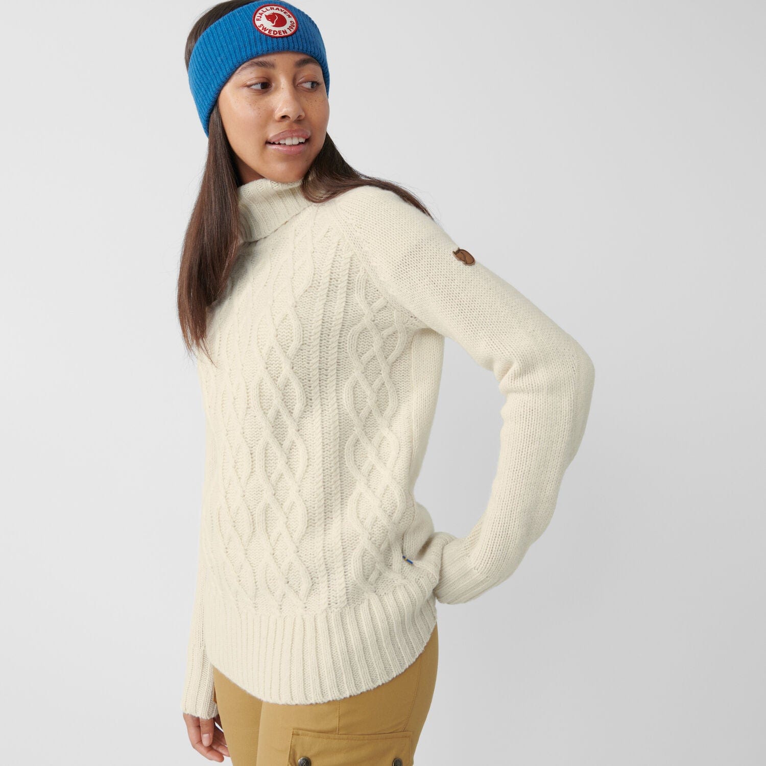 Ovik Cable Knit Roller Neck W