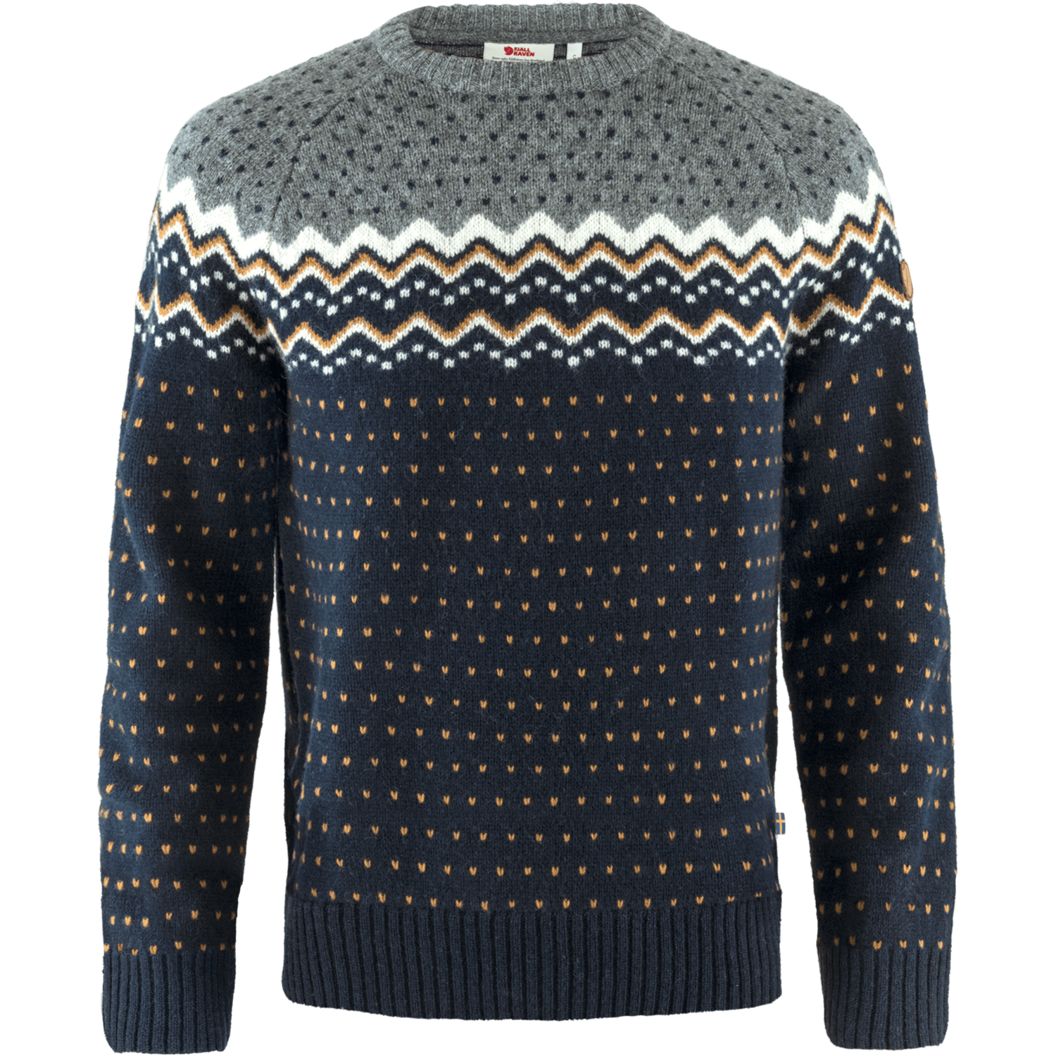 Fjallraven Ovik Mens Knit Sweater Patterned Wool Knit Sweater Fjallraven Australia