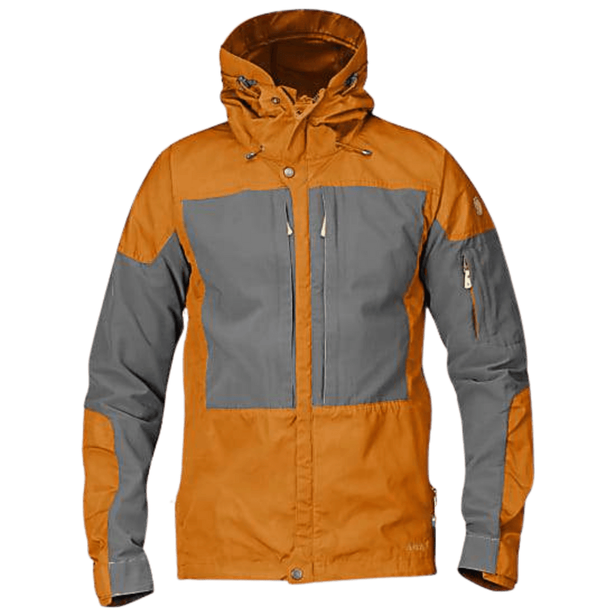 Fjällräven Keb Trekking Jacket for men- Orange and Grey